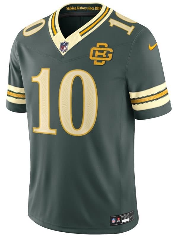 Jordan Love #10 Green Bay Packers 2026 Rivalries Stitched Limited NFL Jersey Green thumbnail 2