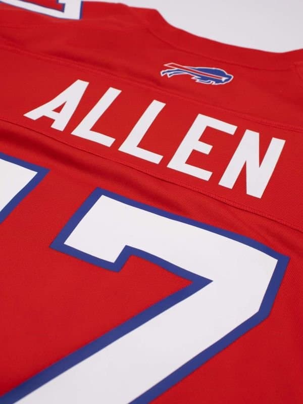 Josh Allen #17 Buffalo Bills Game NFL Jersey Alternate Red — view 1