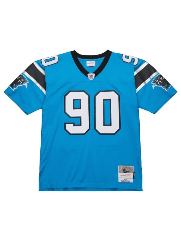 Julius Peppers #90 Carolina Panthers 2003 Legacy Throwback NFL Jersey Blue thumbnail 2
