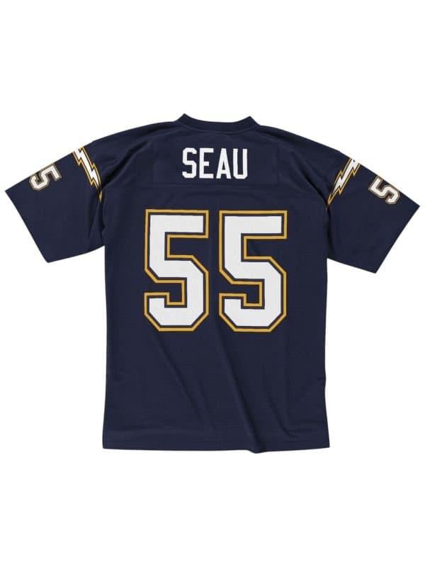 Junior Seau #55 San Diego Chargers 1994 Legacy Throwback NFL Jersey Navy — view 1