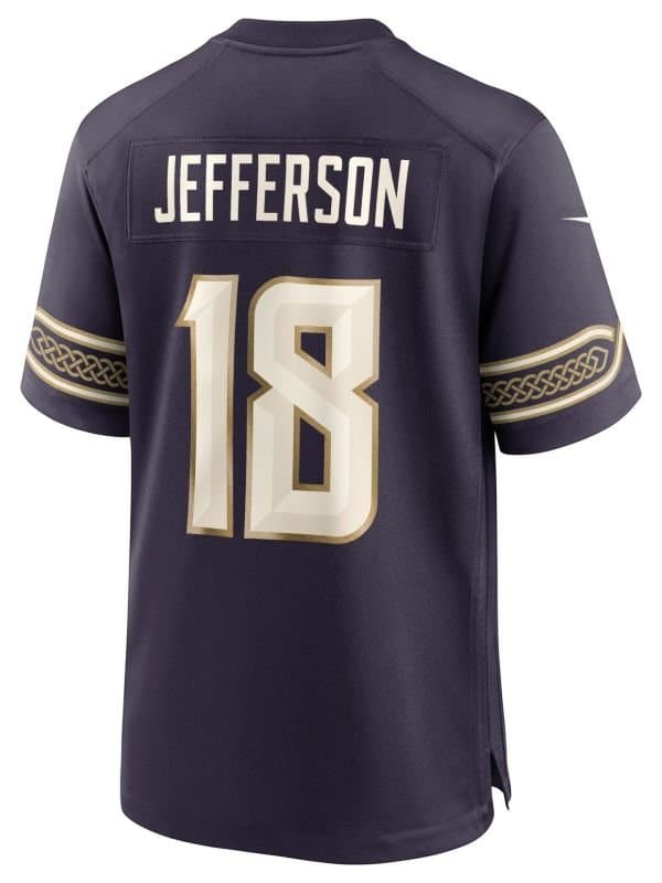 Justin Jefferson #18 Minnesota Vikings 2026 Rivalries Game NFL Jersey Purple thumbnail 3