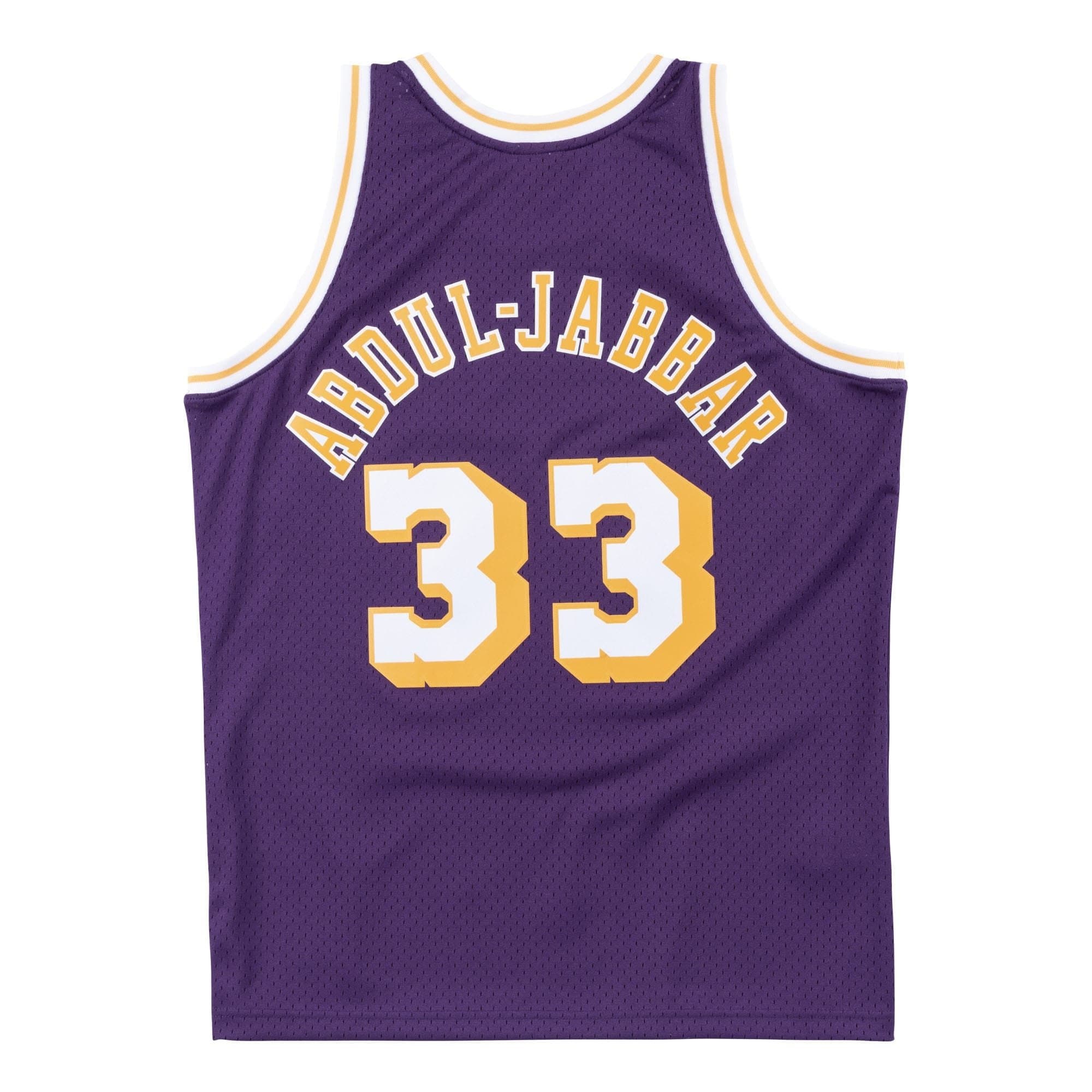 Kareem Abdul-Jabbar #33 Los Angeles Lakers 1983-84 Swingman NBA Jersey Purple thumbnail 2