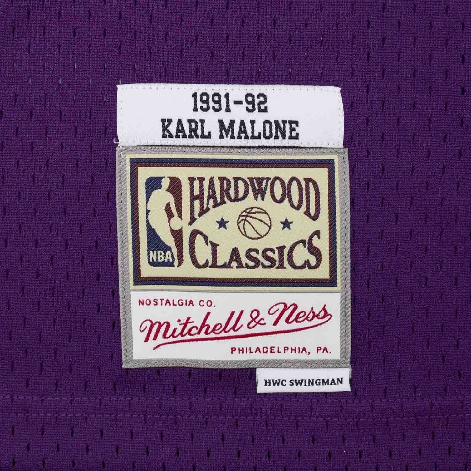 Karl Malone #32 Utah Jazz 1991-92 Swingman NBA Jersey thumbnail 3