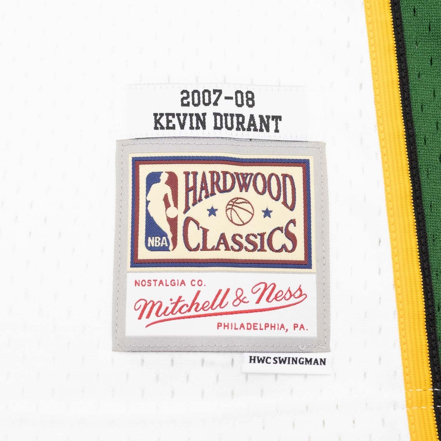 Kevin Durant #35 Seattle SuperSonics 2007-08 Mitchell & Ness Swingman NBA Jersey White thumbnail 3