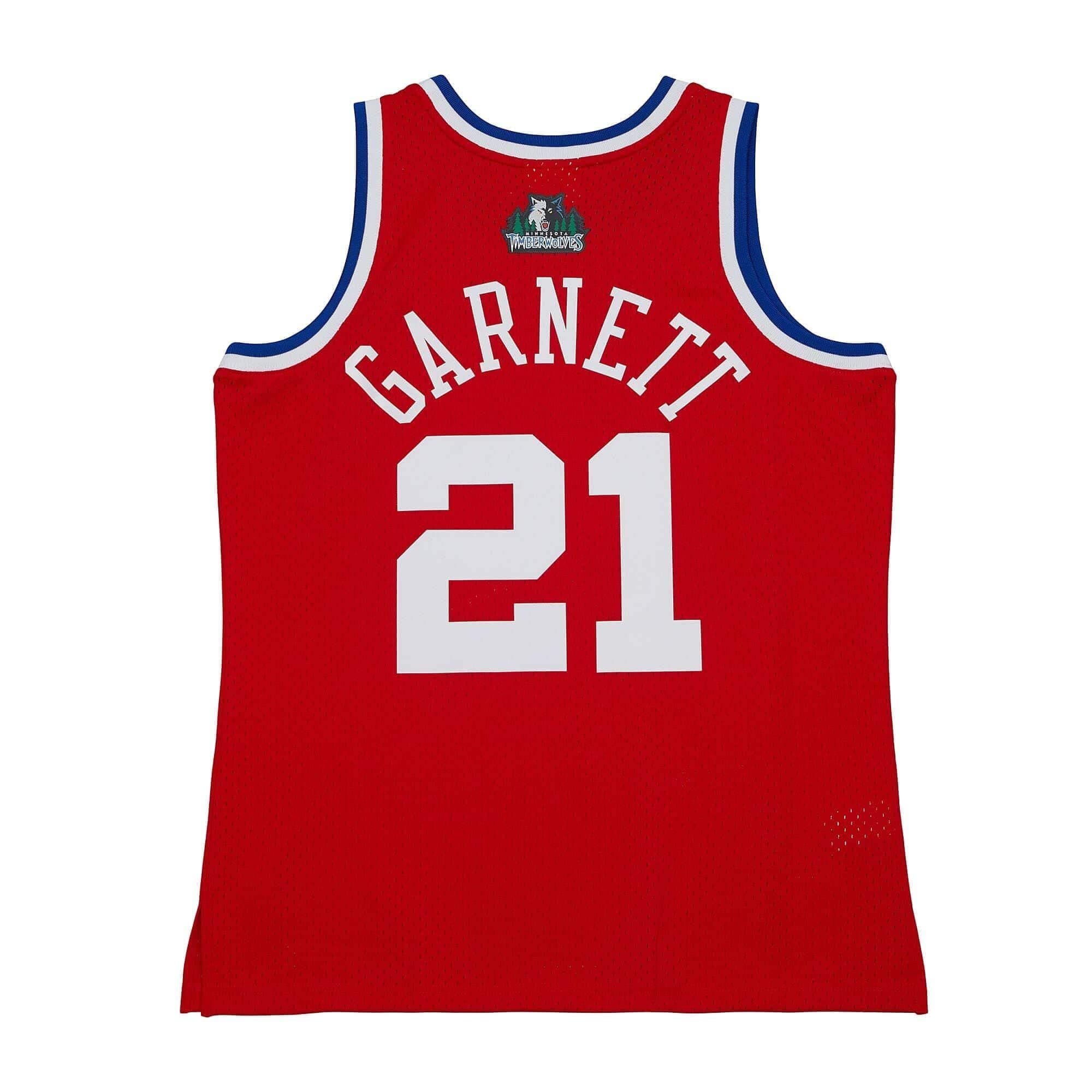 Kevin Garnett #21 2003 NBA All-Star Game Mitchell & Ness Swingman NBA Jersey Red thumbnail 2