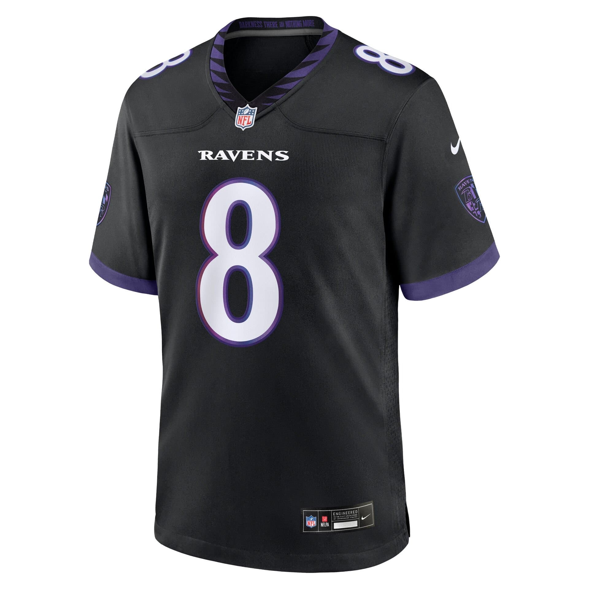 Lamar Jackson #8 Baltimore Ravens 2026 Game NFL Jersey Alternate Black thumbnail 2