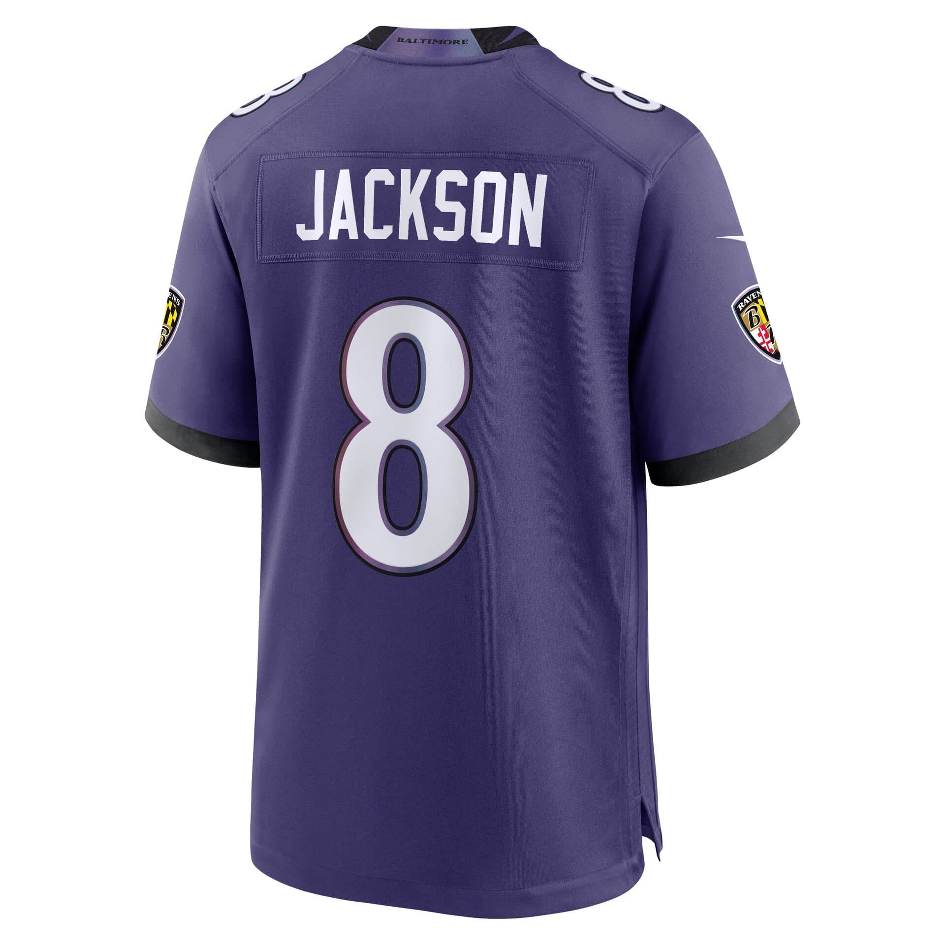 Lamar Jackson #8 Baltimore Ravens 2026 Game NFL Jersey Team Purple thumbnail 3
