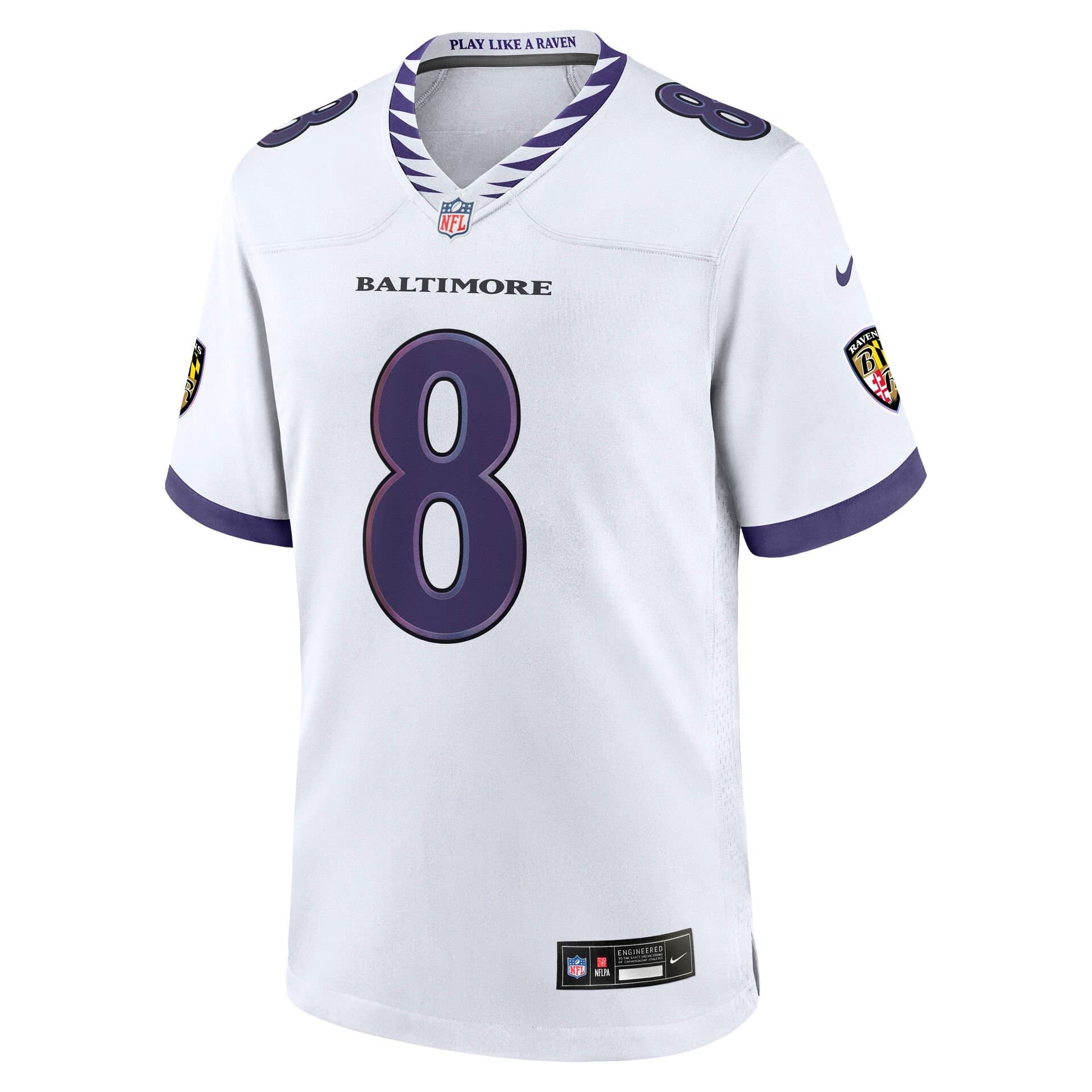 Lamar Jackson #8 Baltimore Ravens 2026 Game NFL Jersey White thumbnail 2