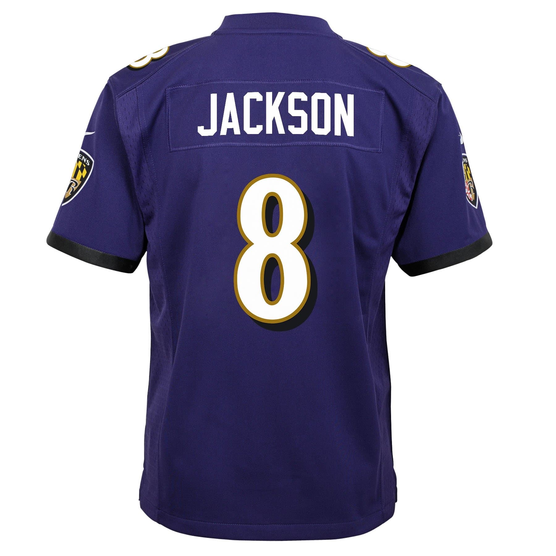 Lamar Jackson #8 Baltimore Ravens Game Youth NFL Jersey Purple (YOUTH) thumbnail 2