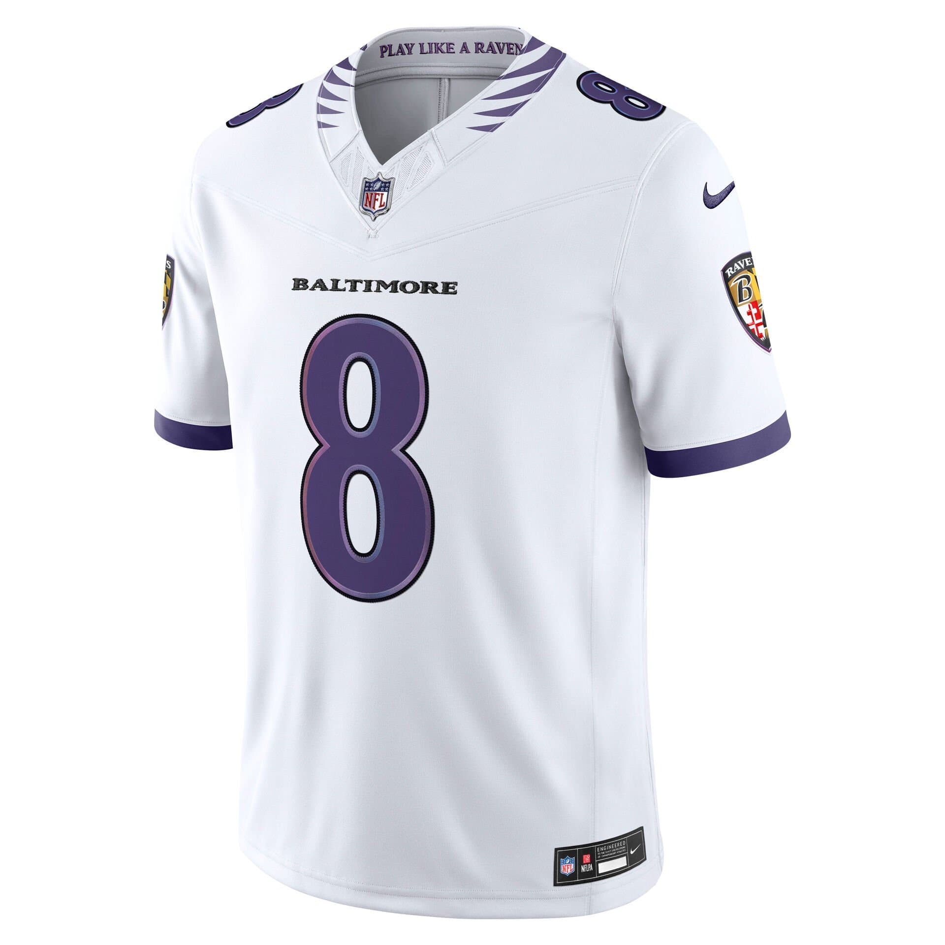 Lamar Jackson #8 Baltimore Ravens 2026 Stitched Limited NFL Jersey White thumbnail 2