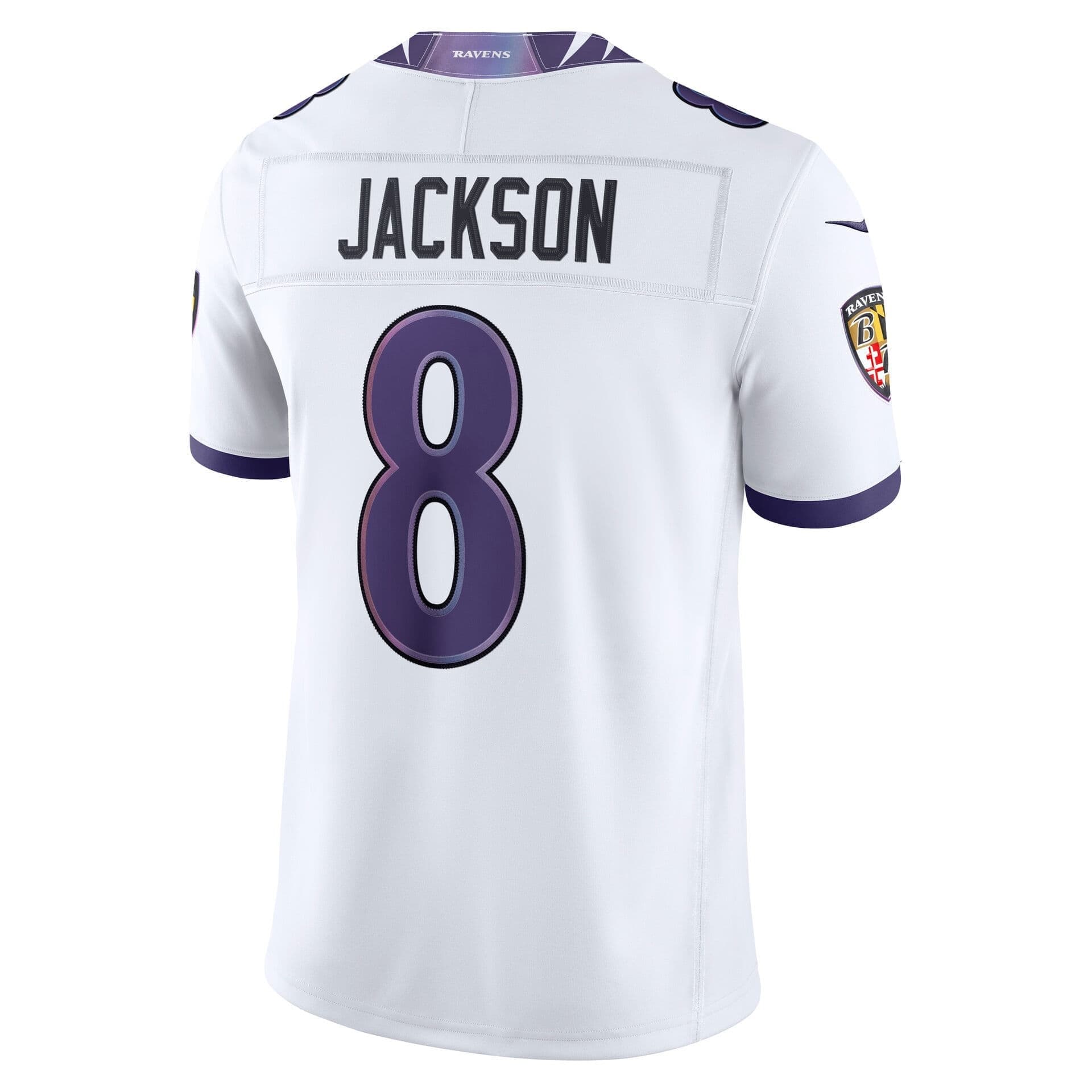 Lamar Jackson #8 Baltimore Ravens 2026 Stitched Limited NFL Jersey White thumbnail 3