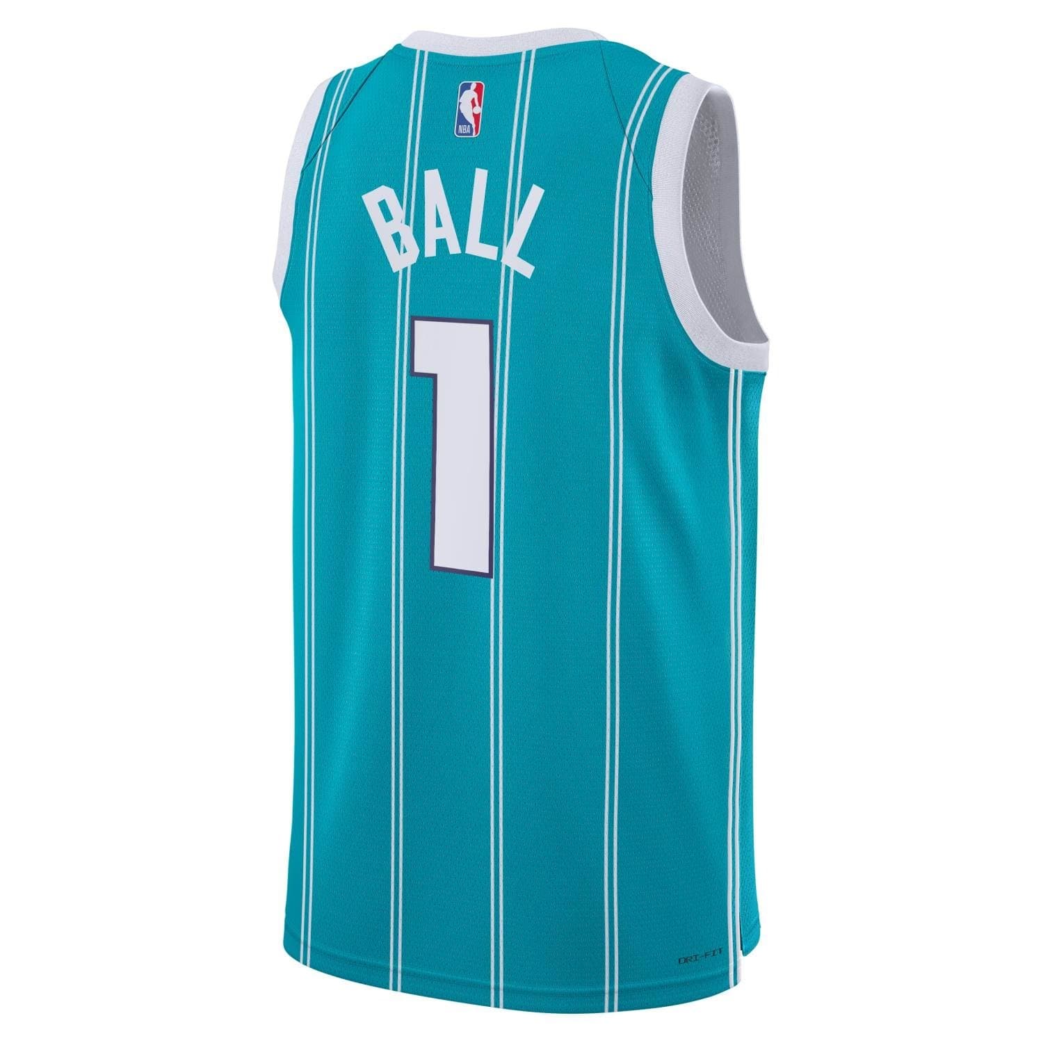 Lamelo Ball #1 Charlotte Hornets Jordan Swingman NBA Jersey Teal (YOUTH) thumbnail 3