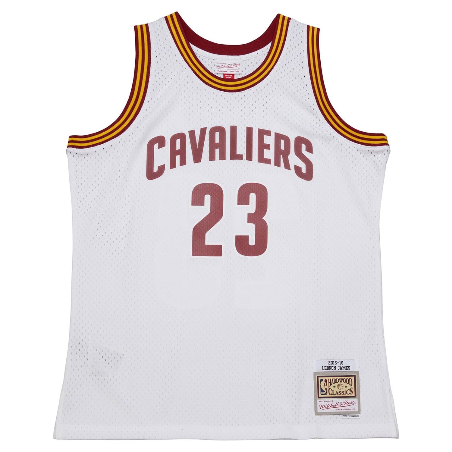 LeBron James #23 Cleveland Cavaliers 2015-16 Swingman NBA Jersey White — view 1