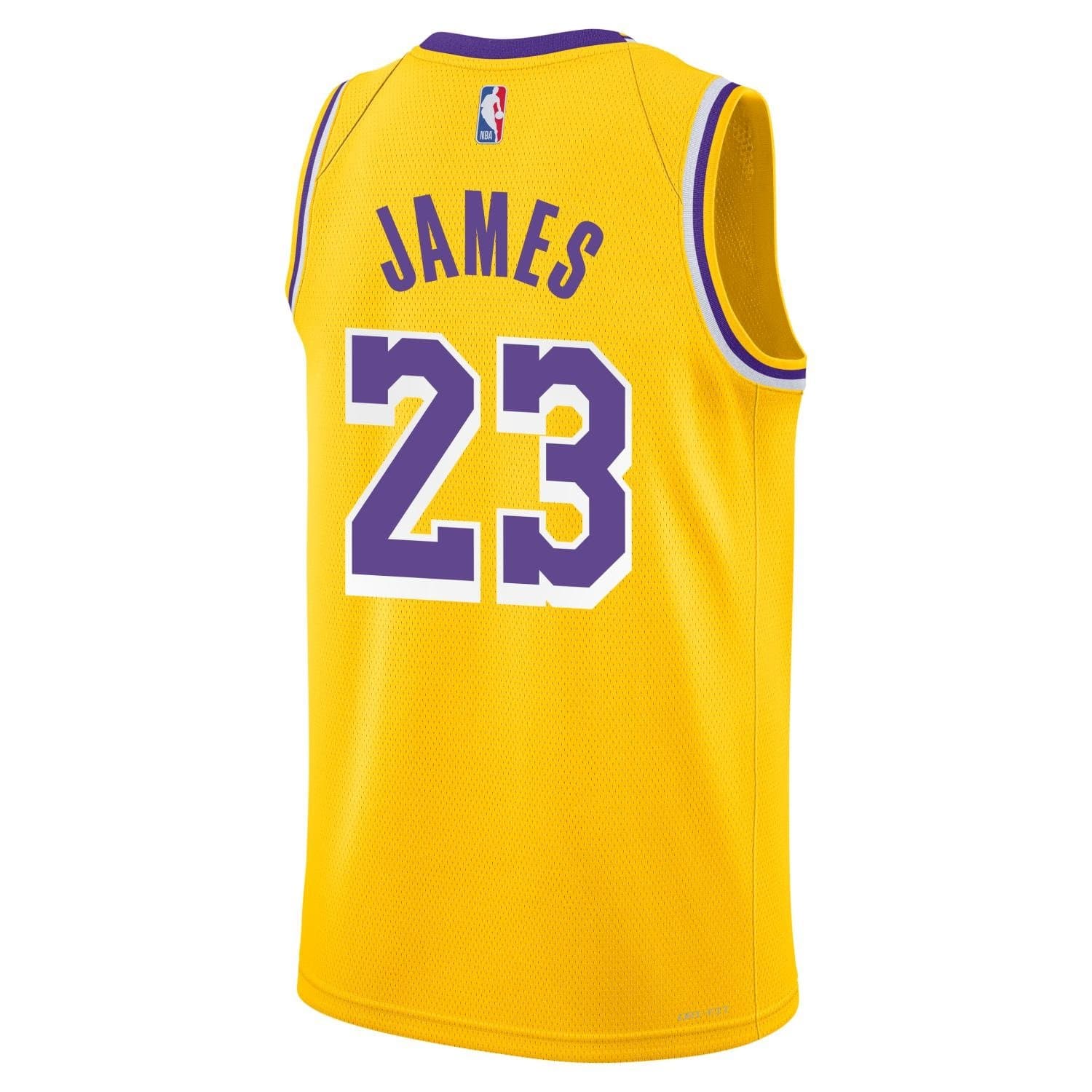LeBron James #23 Los Angeles Lakers Nike Swingman NBA Jersey Yellow (YOUTH) thumbnail 3
