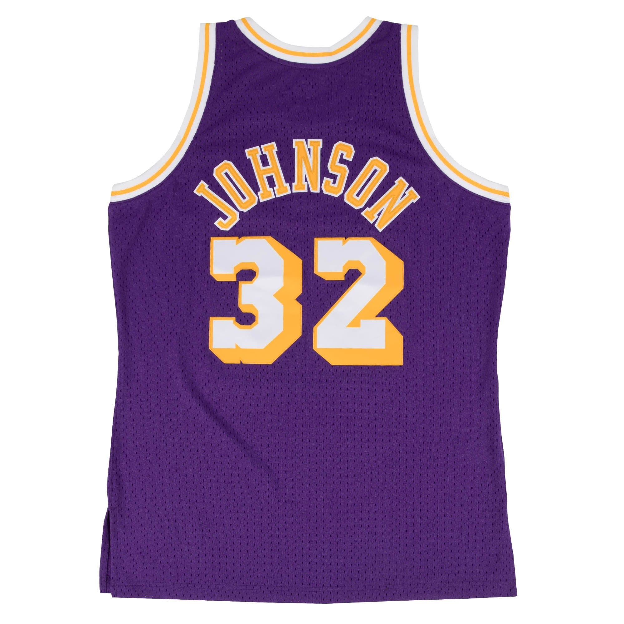 Magic Johnson #32 Los Angeles Lakers 1984-85 Mitchell & Ness Swingman NBA Jersey Purple thumbnail 2