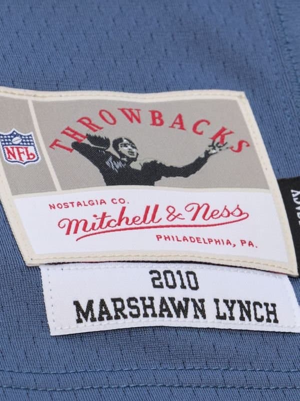 Marshawn Lynch #24 Seattle Seahawks 2010 Legacy Throwback NFL Jersey Blue thumbnail 3