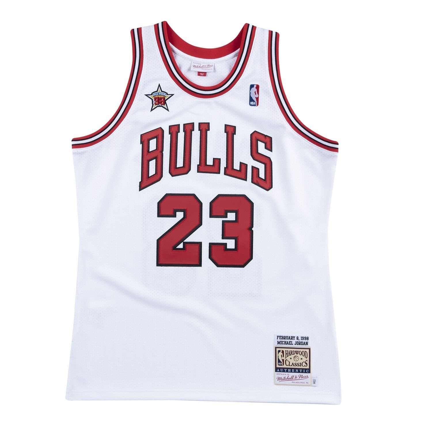 Michael Jordan #23 1998 All-Star Game Authentic NBA Jersey White — view 1