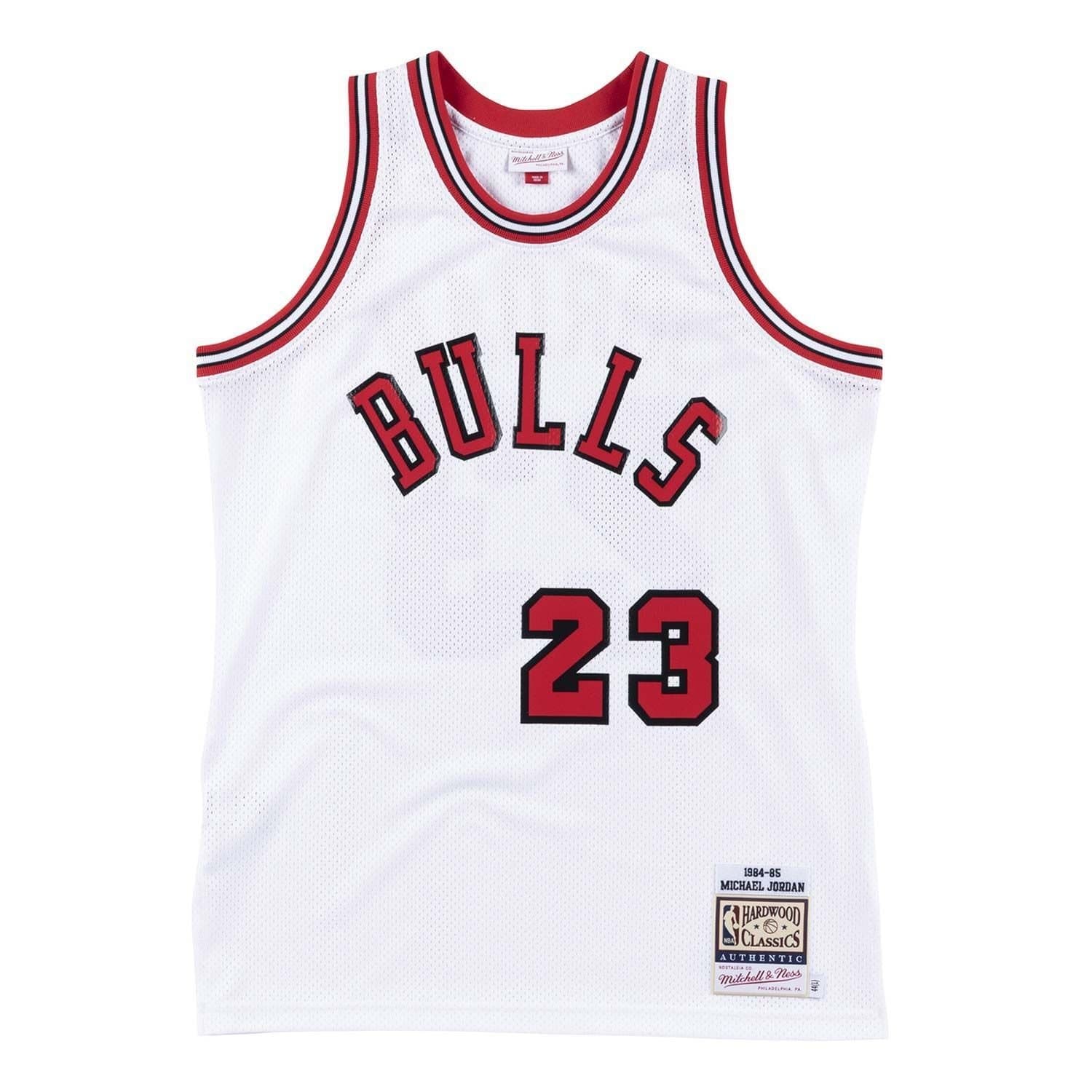Michael Jordan #23 Chicago Bulls 1984-85 Authentic NBA Jersey White — view 1