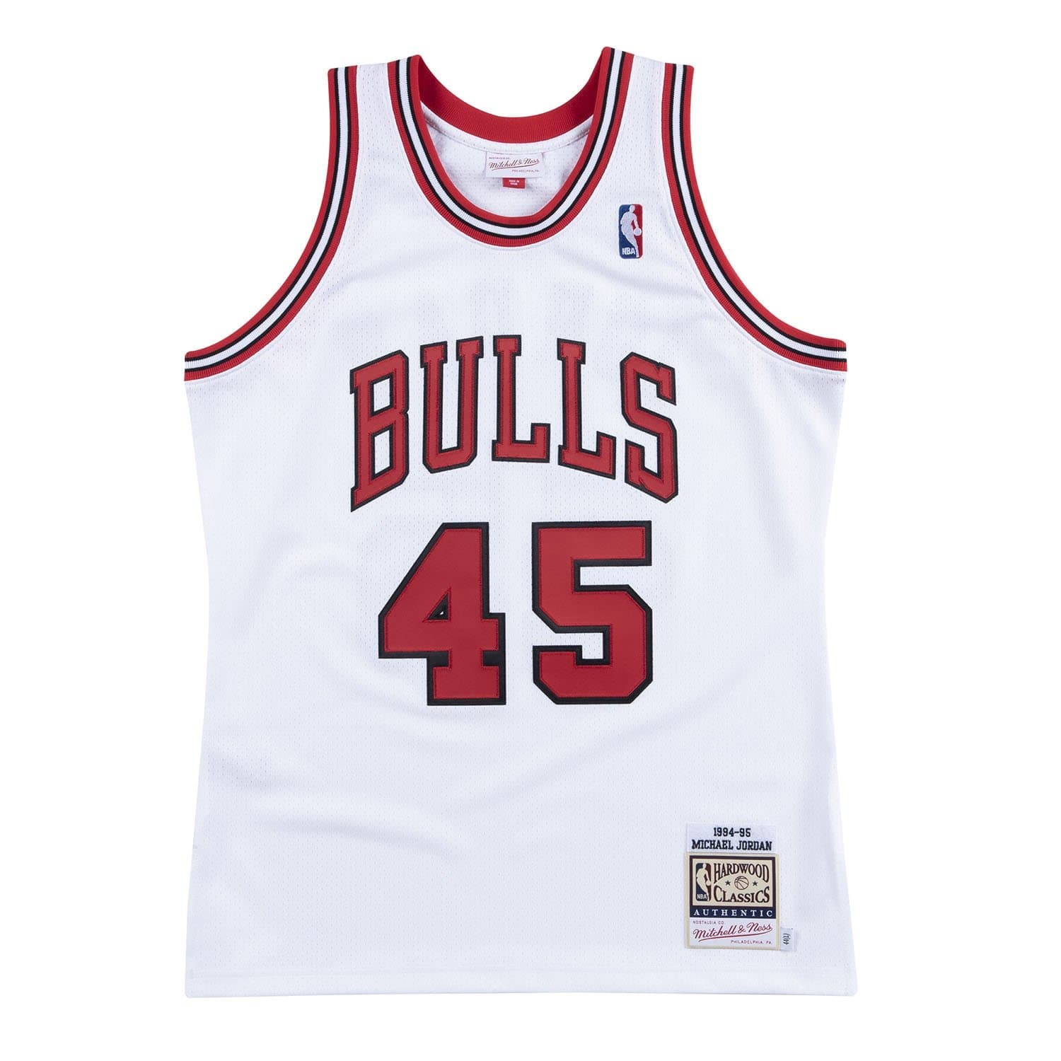 Michael Jordan #45 Chicago Bulls 1994-95 Authentic NBA Jersey White — view 1