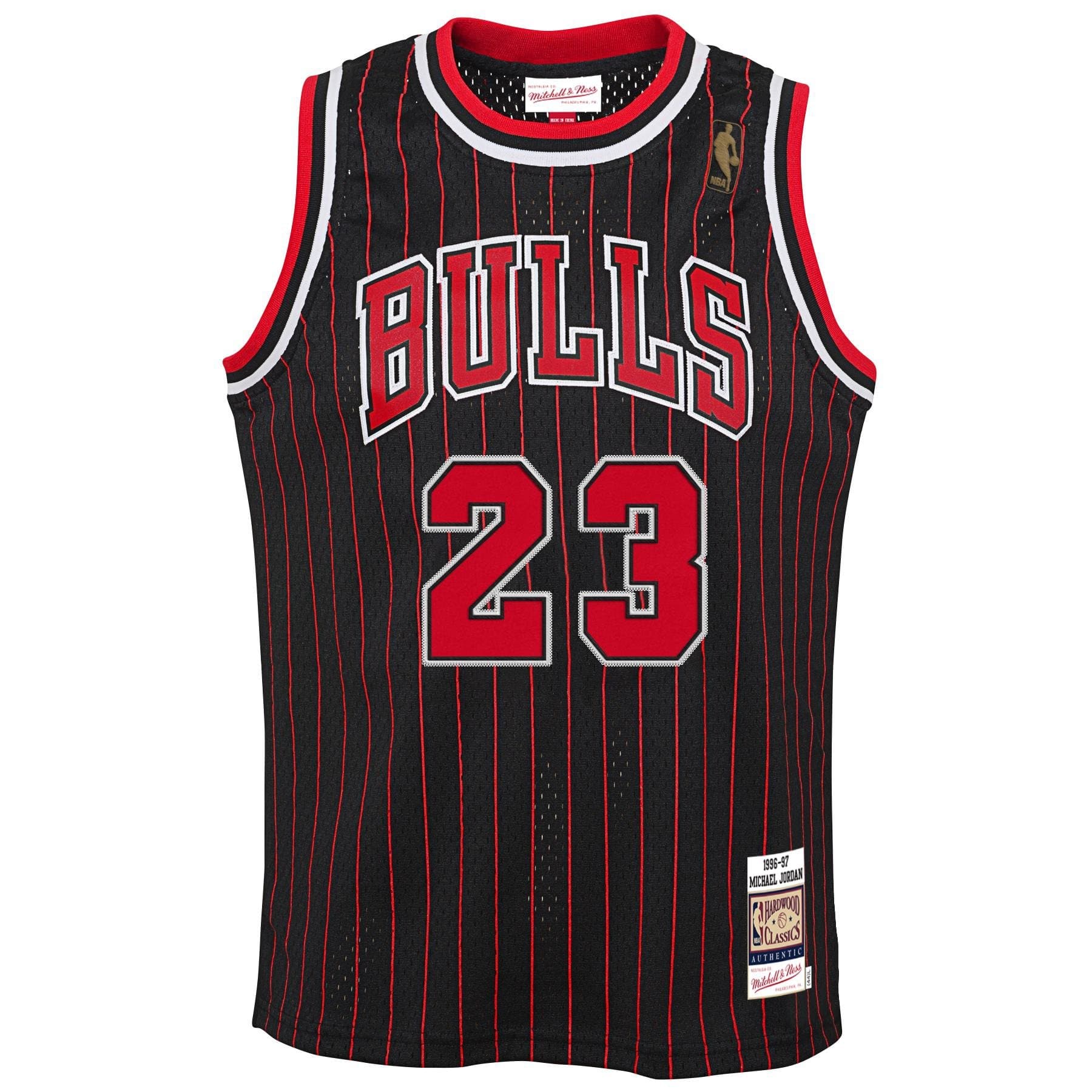 Michael Jordan #23 Chicago Bulls 1996-97 Authentic NBA Jersey Pinstripe (YOUTH) thumbnail 2
