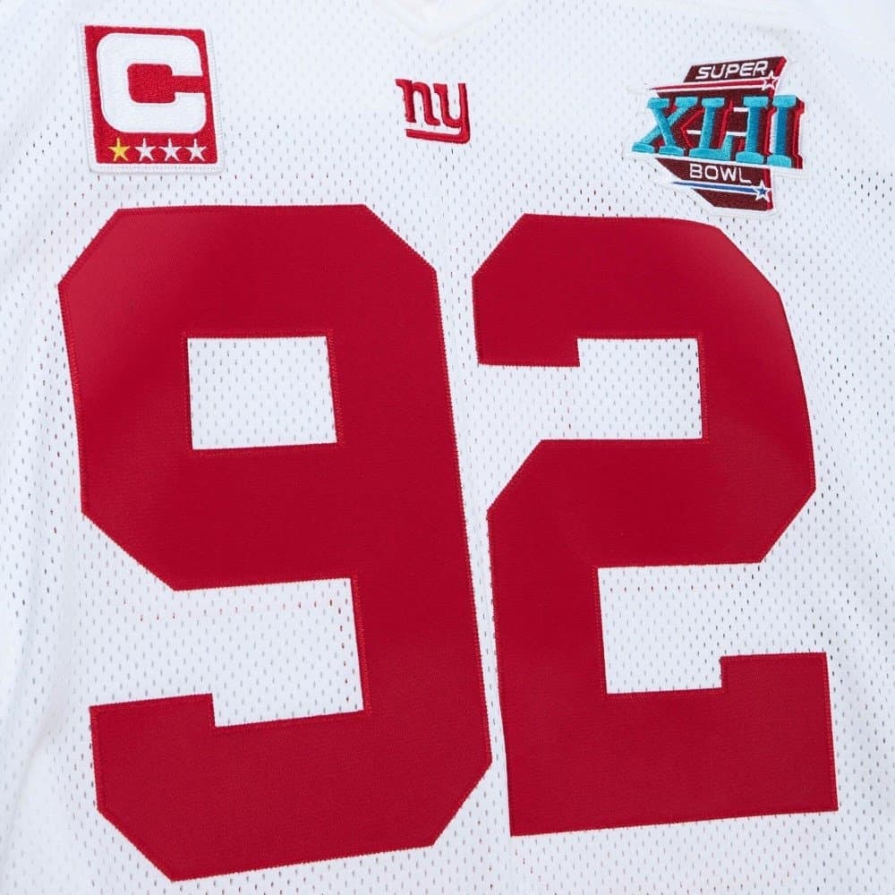 Michael Strahan #92 New York Giants 2007 Mitchell & Ness Authentic NFL Jersey White thumbnail 3