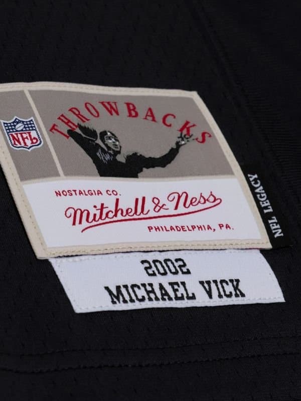 Michael Vick #7 Atlanta Falcons Legacy Throwback NFL Jersey Black thumbnail 3