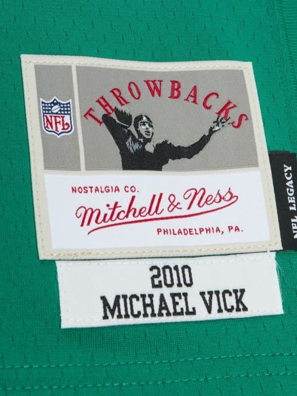 Michael Vick #7 Philadelphia Eagles 2010 Legacy Throwback NFL Jersey Kelly Green thumbnail 3