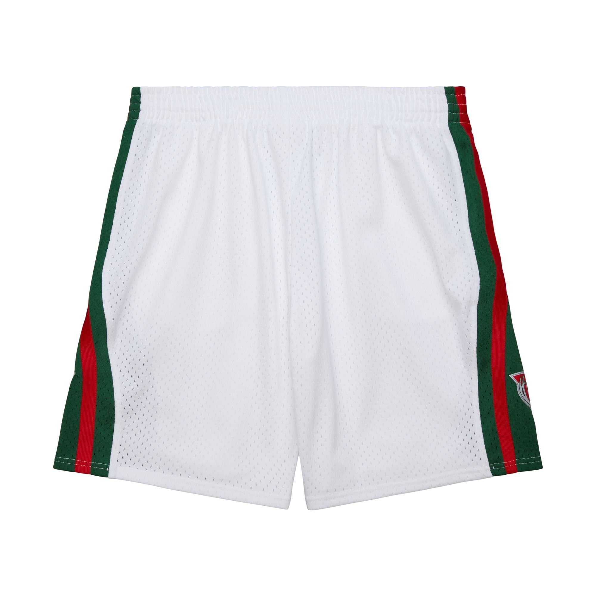 Milwaukee Bucks 2013-14 Mitchell & Ness Swingman NBA Shorts White thumbnail 2