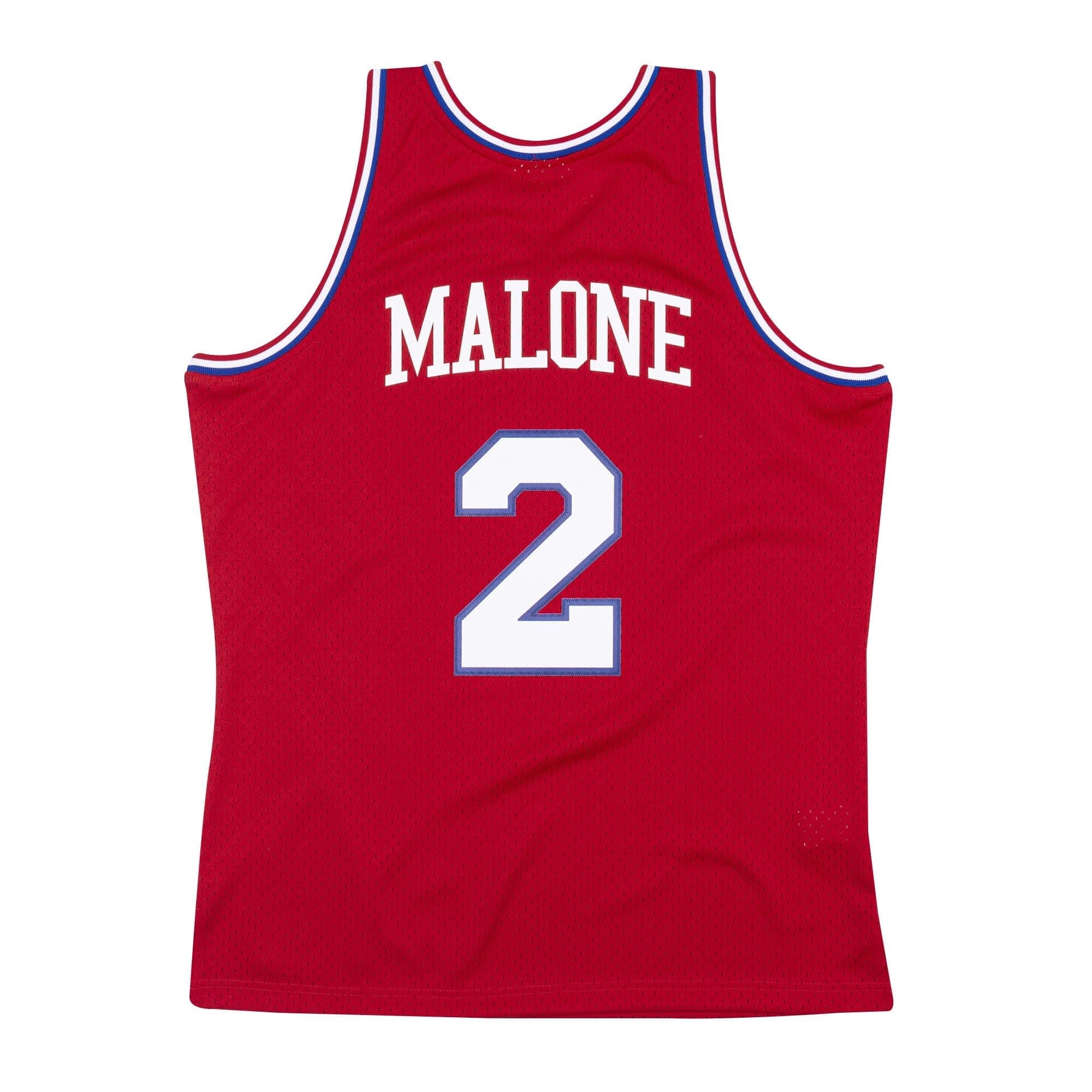 Moses Malone #2 Philadelphia 76ers 1982-83 Mitchell & Ness Swingman NBA Jersey Red thumbnail 2