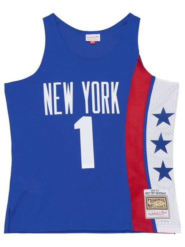 Nate "Tiny" Archibald #1 New York Nets 1976-77 Swingman NBA Jersey Blue