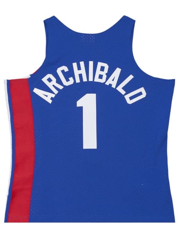Nate "Tiny" Archibald #1 New York Nets 1976-77 Swingman NBA Jersey Blue thumbnail 2