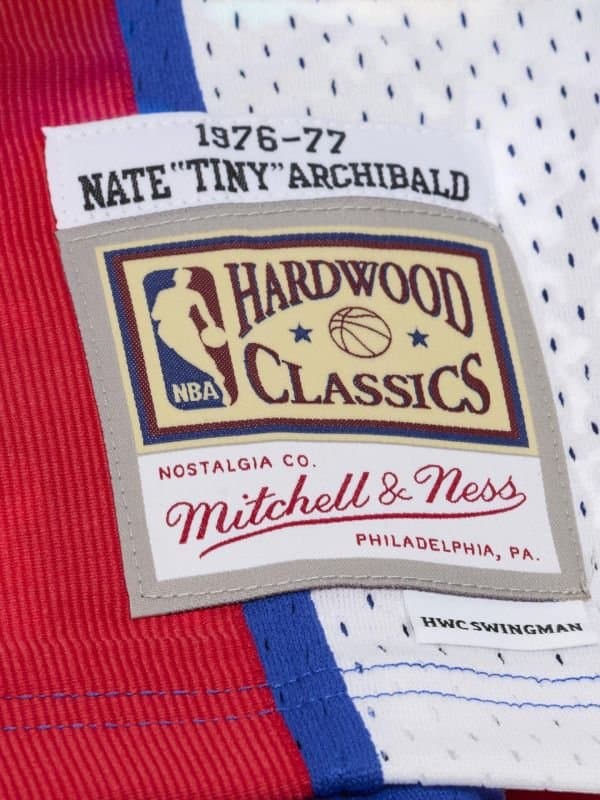Nate "Tiny" Archibald #1 New York Nets 1976-77 Swingman NBA Jersey Blue thumbnail 3