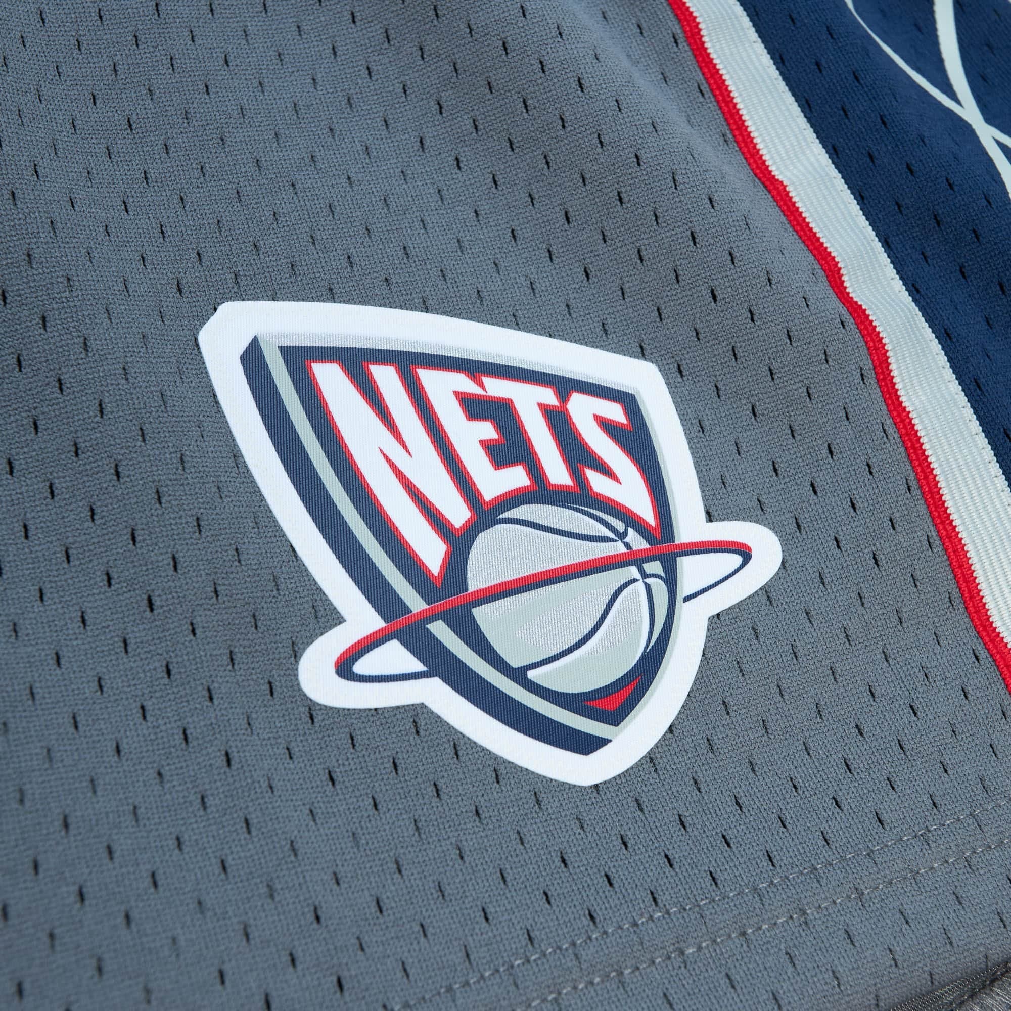 New Jersey Nets 2004-05 Mitchell & Ness Swingman Alternate NBA Shorts Grey thumbnail 3