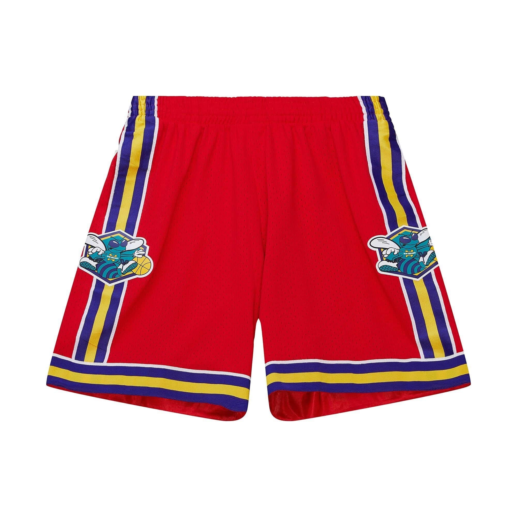 New Orleans Hornets 2006-07 Mitchell & Ness Swingman NBA Shorts Red — view 1