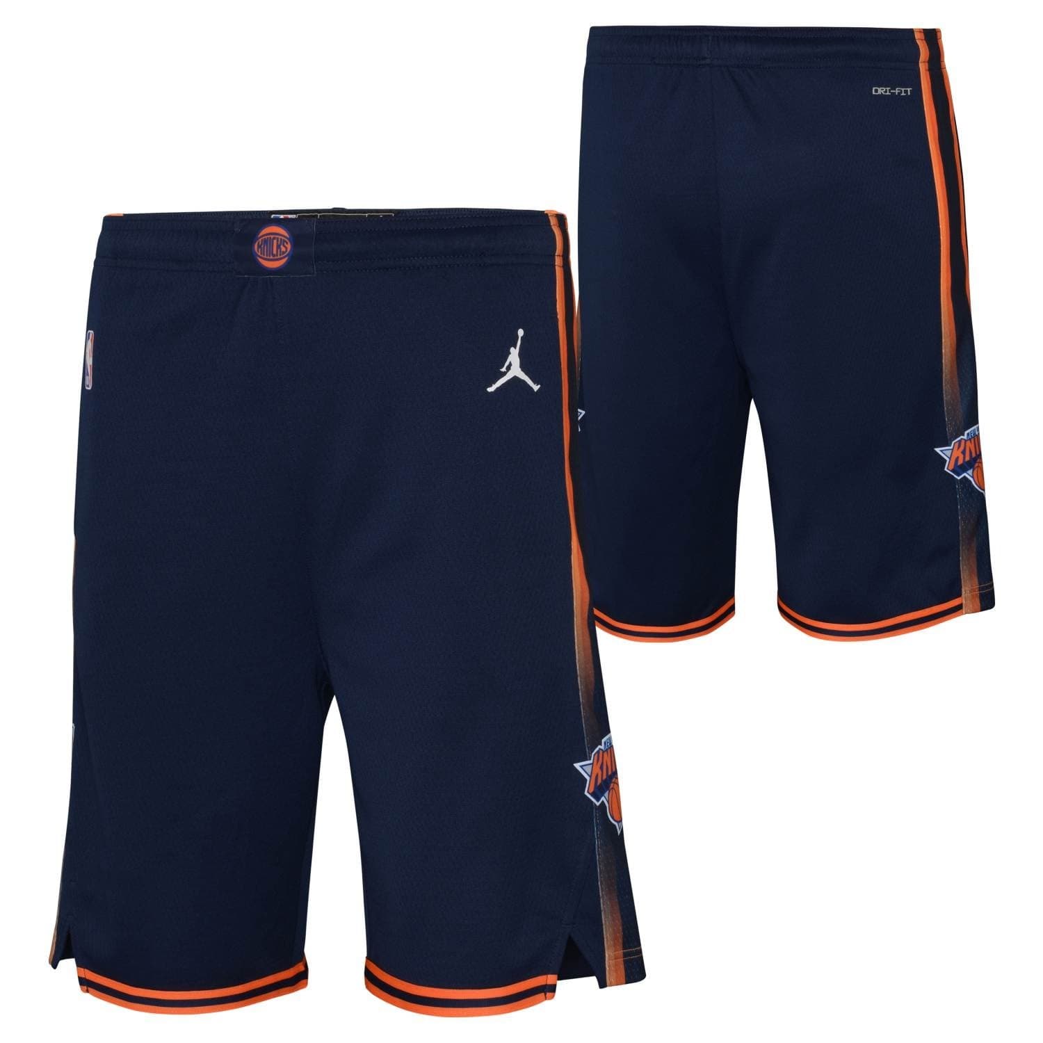 New York Knicks Jordan Swingman NBA Shorts Navy (YOUTH) — view 1