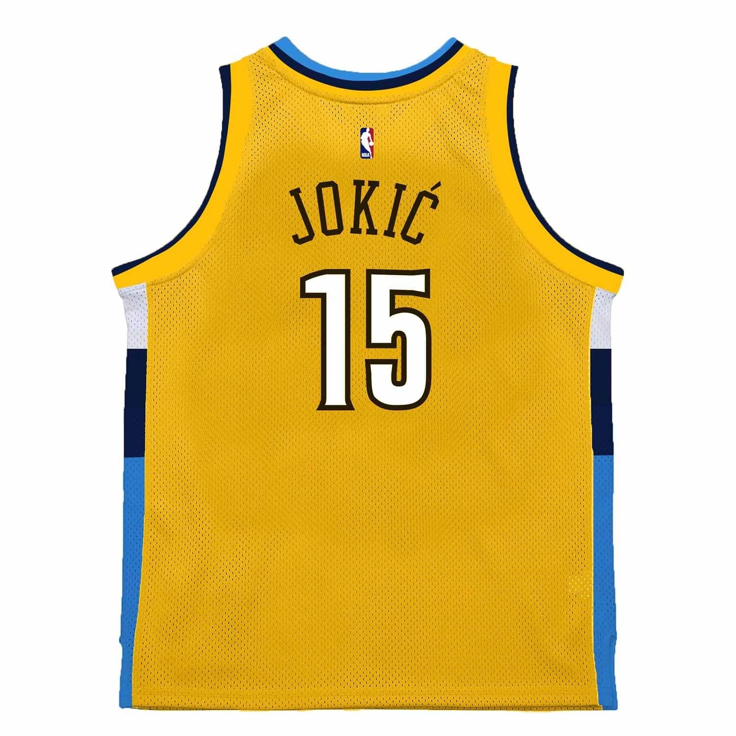 Nikola Jokić #15 Denver Nuggets 2017 Swingman NBA Jersey Yellow thumbnail 2