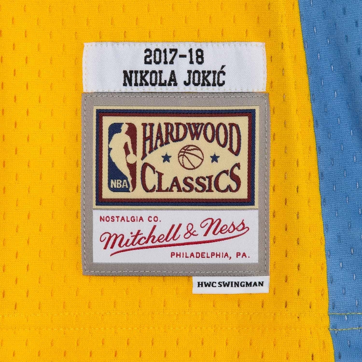 Nikola Jokić #15 Denver Nuggets 2017 Swingman NBA Jersey Yellow thumbnail 3