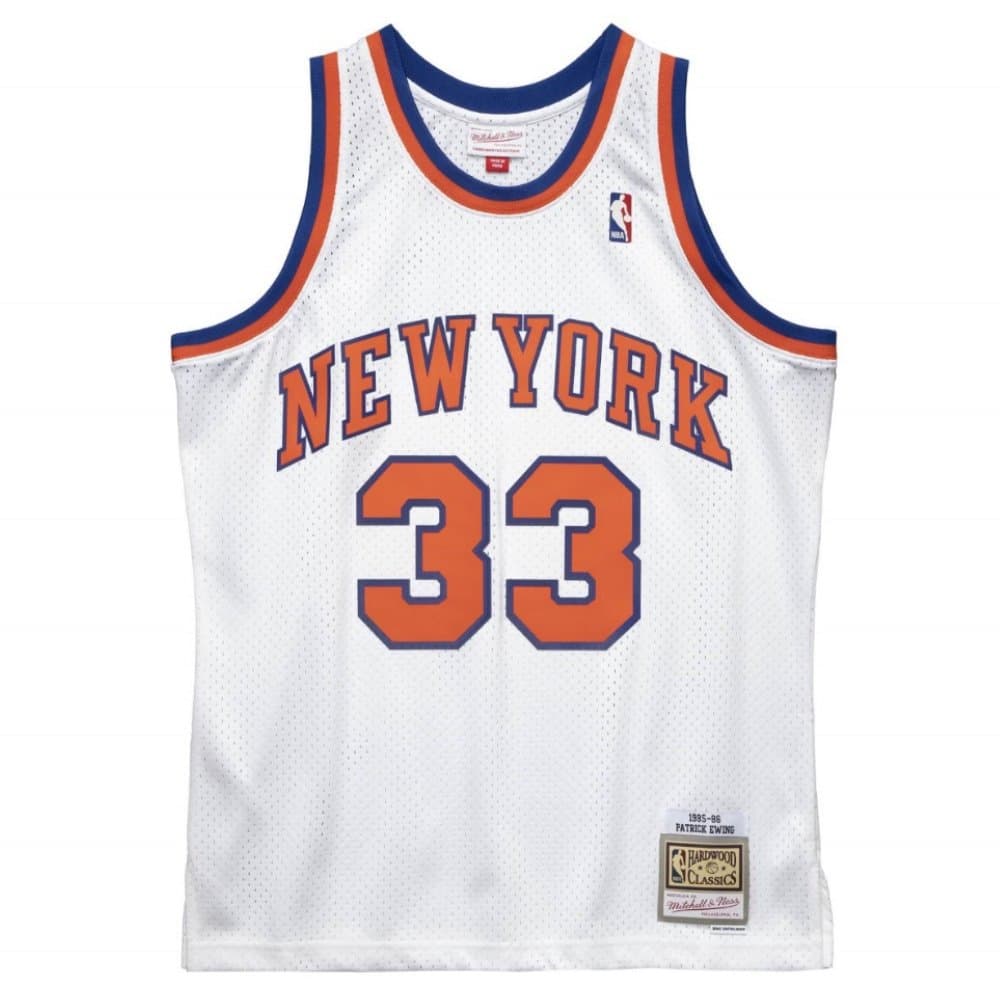 Patrick Ewing #33 New York Knicks 1985-86 Swingman NBA Jersey White — view 1