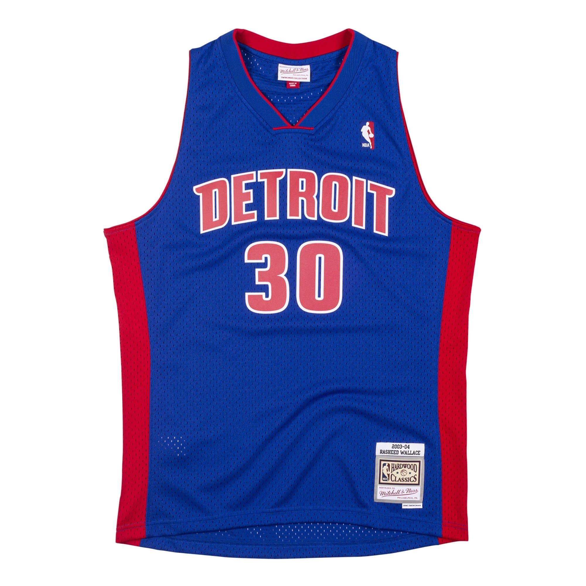 Rasheed Wallace #30 Detroit Pistons 2003-04 Swingman NBA Jersey Blue — view 1