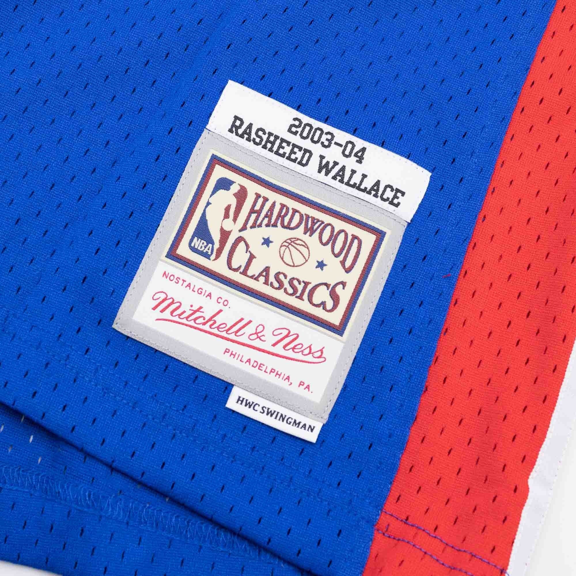 Rasheed Wallace #30 Detroit Pistons 2003-04 Swingman NBA Jersey Blue thumbnail 3