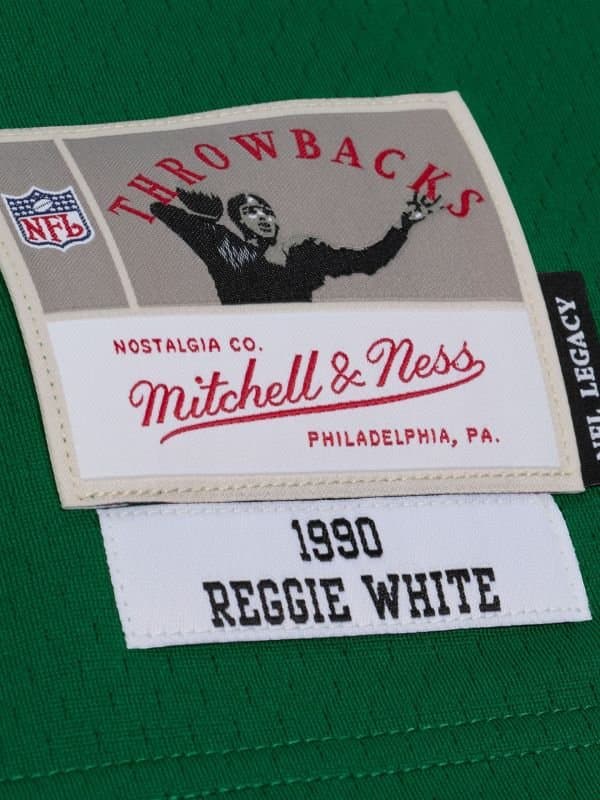 Reggie White #92 Philadelphia Eagles 1990 Legacy Throwback NFL Jersey Green thumbnail 3