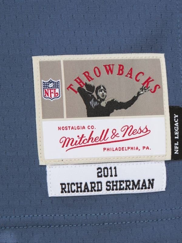 Richard Sherman #25 Seattle Seahawks 2011 Legacy Throwback NFL Jersey Blue thumbnail 3