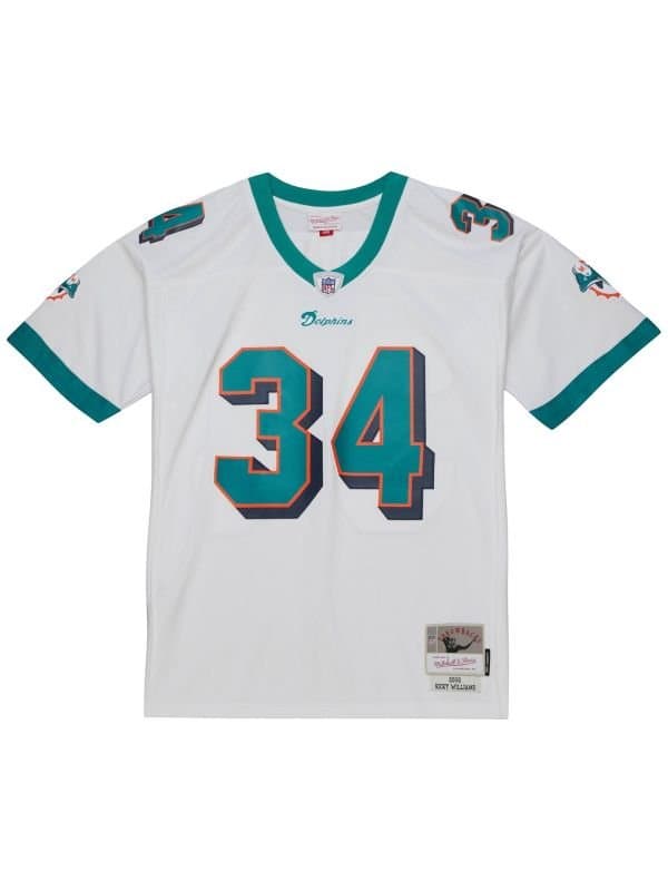 Ricky Williams #34 Miami Dolphins 2002 Legacy Throwback NFL Jersey White thumbnail 2