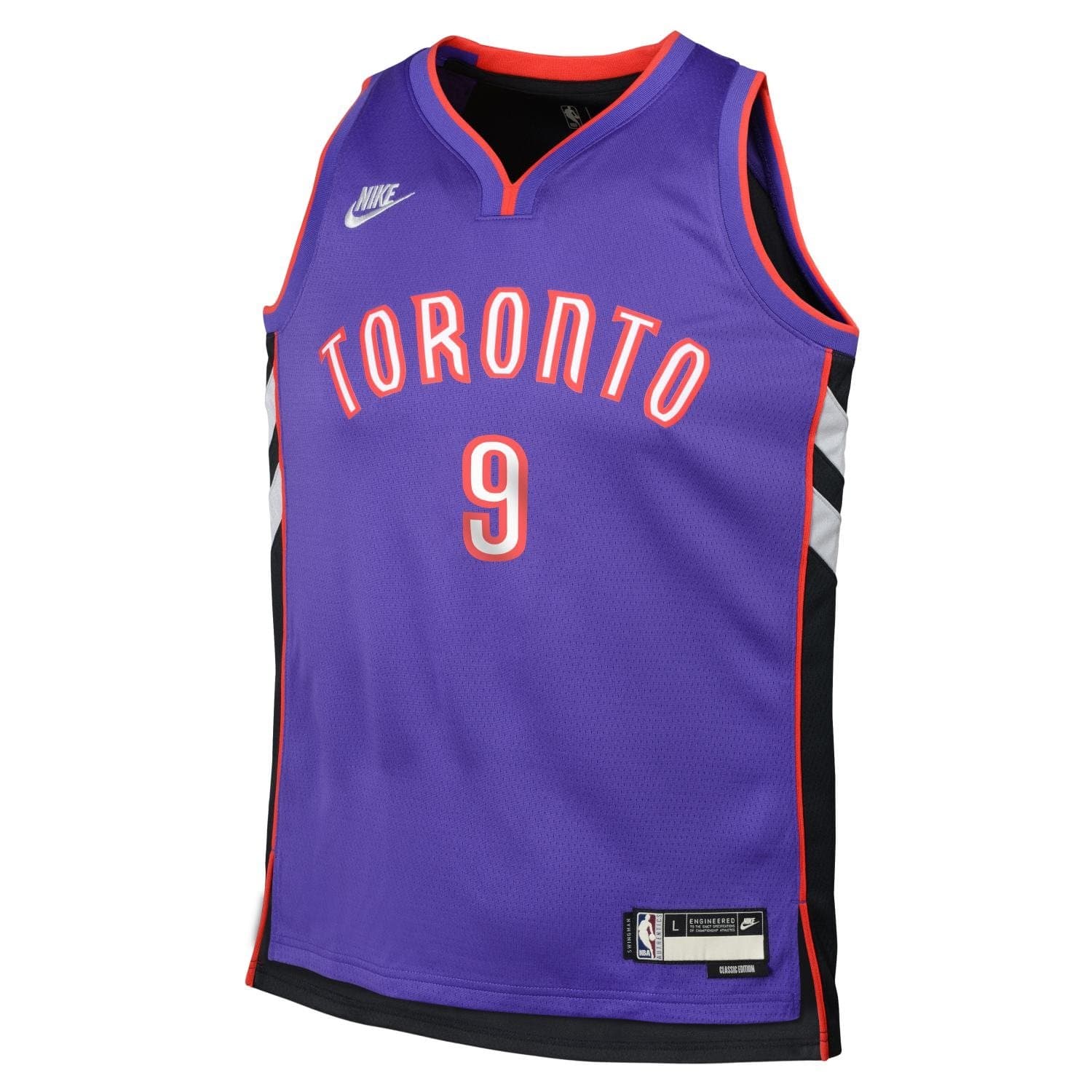 RJ Barrett #9 Toronto Raptors Hardwood Classics Nike Swingman NBA Jersey (YOUTH) thumbnail 2