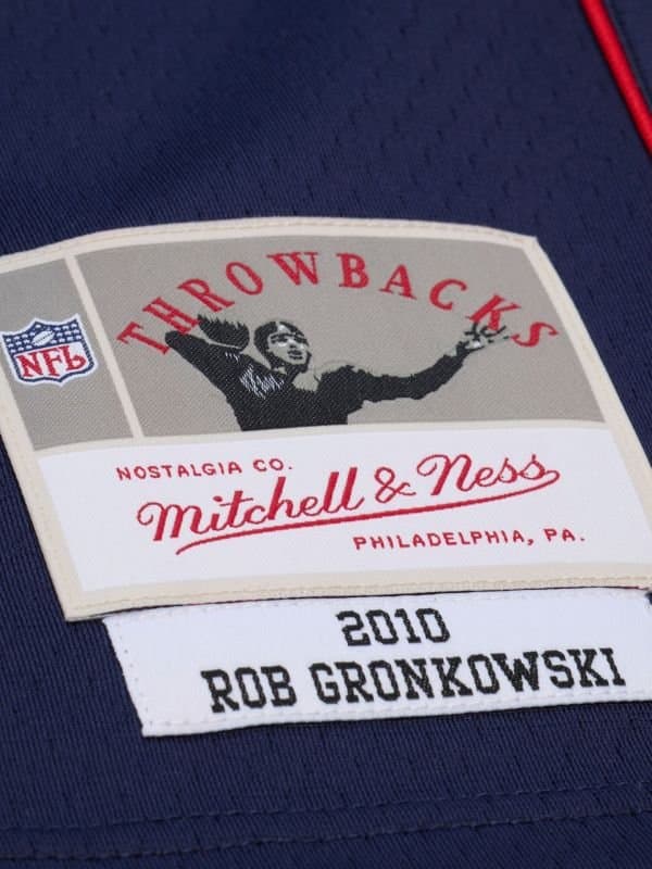 Rob Gronkowski #87 New England Patriots 2010 Legacy Throwback NFL Jersey Navy thumbnail 3