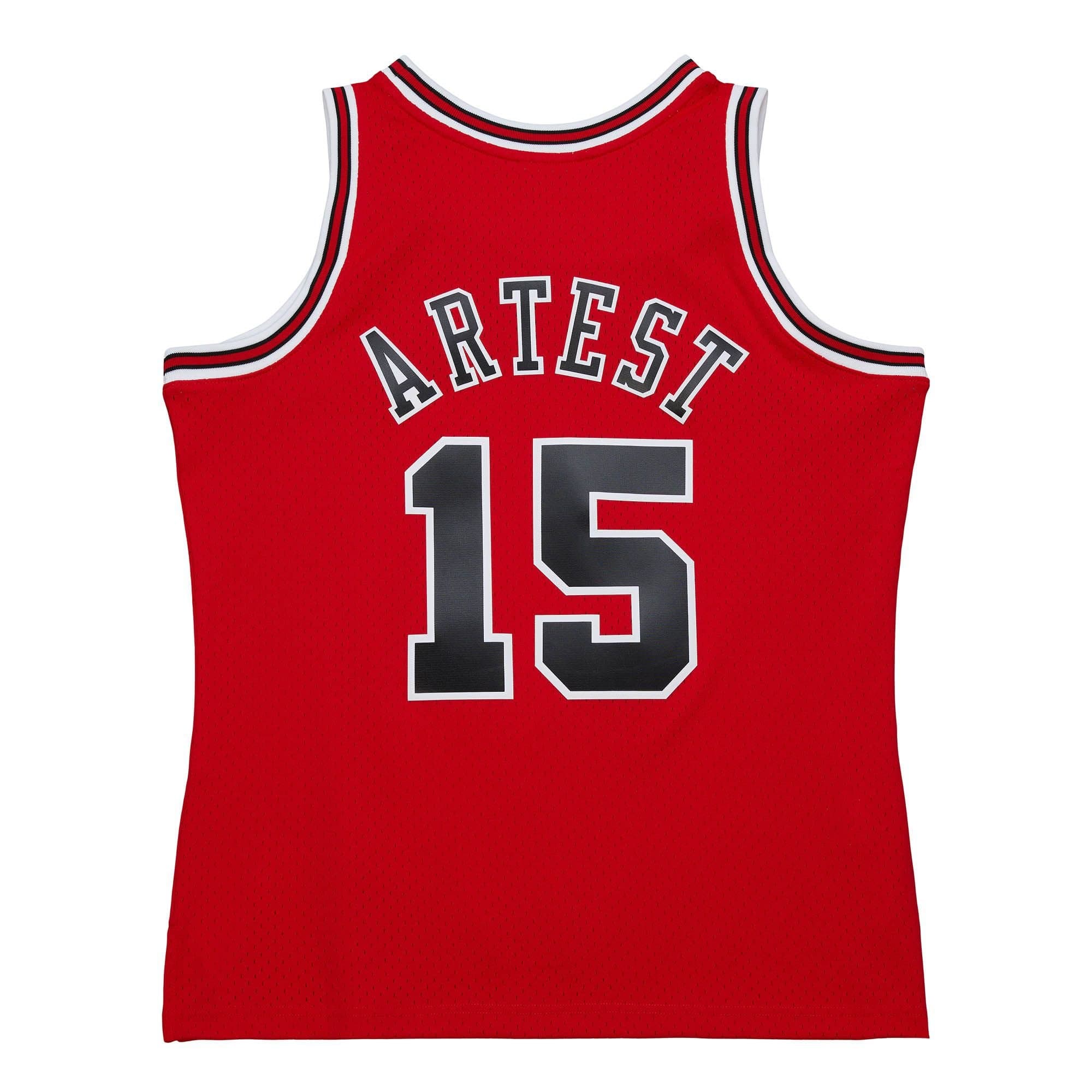 Ron Artest #15 Chicago Bulls 1999-00 Mitchell & Ness Swingman NBA Jersey Red thumbnail 2