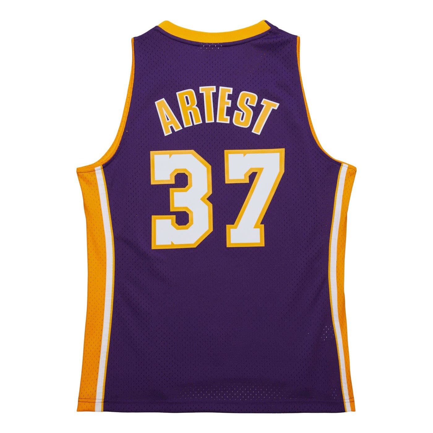 Ron Artest #37 Los Angeles Lakers 2009-10 Mitchell & Ness Swingman NBA Jersey Purple thumbnail 2