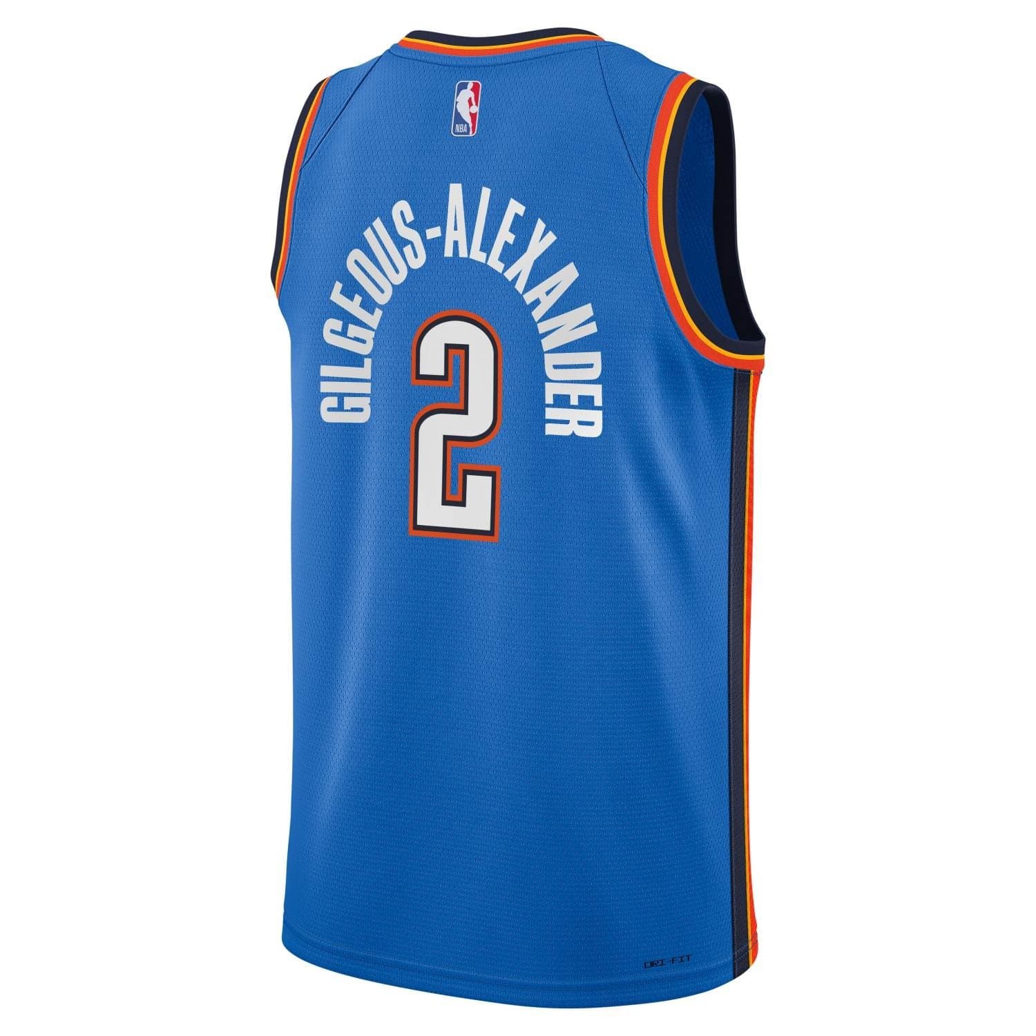 Shai Gilgeous-Alexander #2 Oklahoma City Thunder Swingman NBA Jersey Blue (YOUTH) thumbnail 3