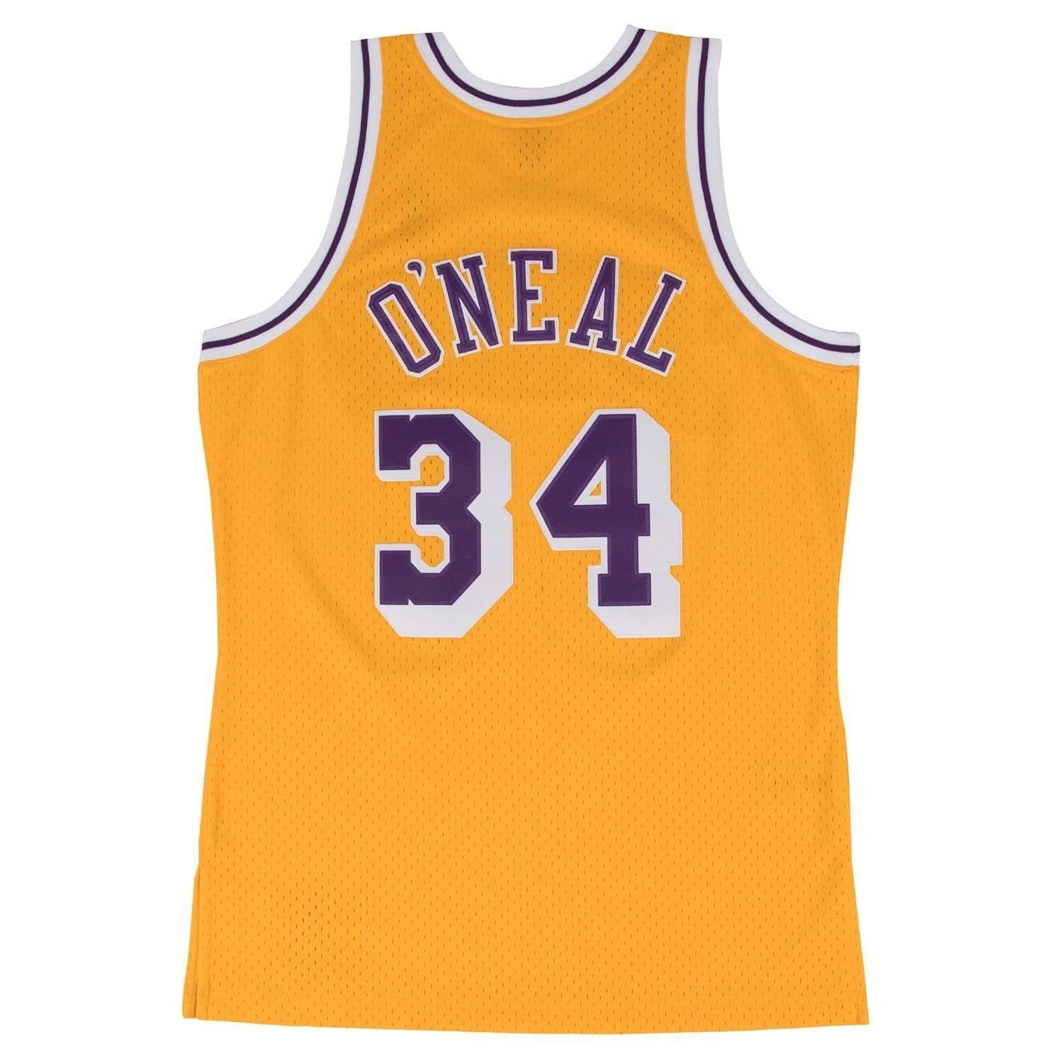 Shaq O'Neal #34 Los Angeles Lakers 1996-97 Swingman NBA Jersey Yellow thumbnail 2