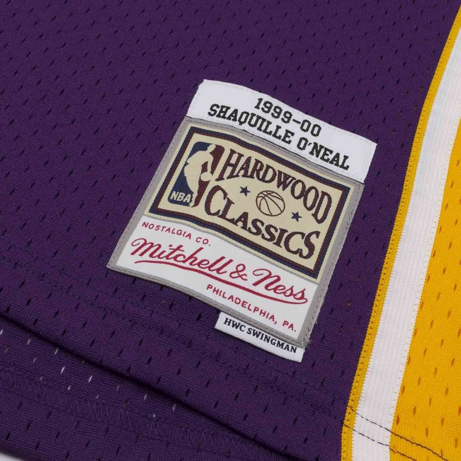 Shaq O'Neal #34 Los Angeles Lakers 1999-2000 Swingman NBA Jersey Purple thumbnail 3